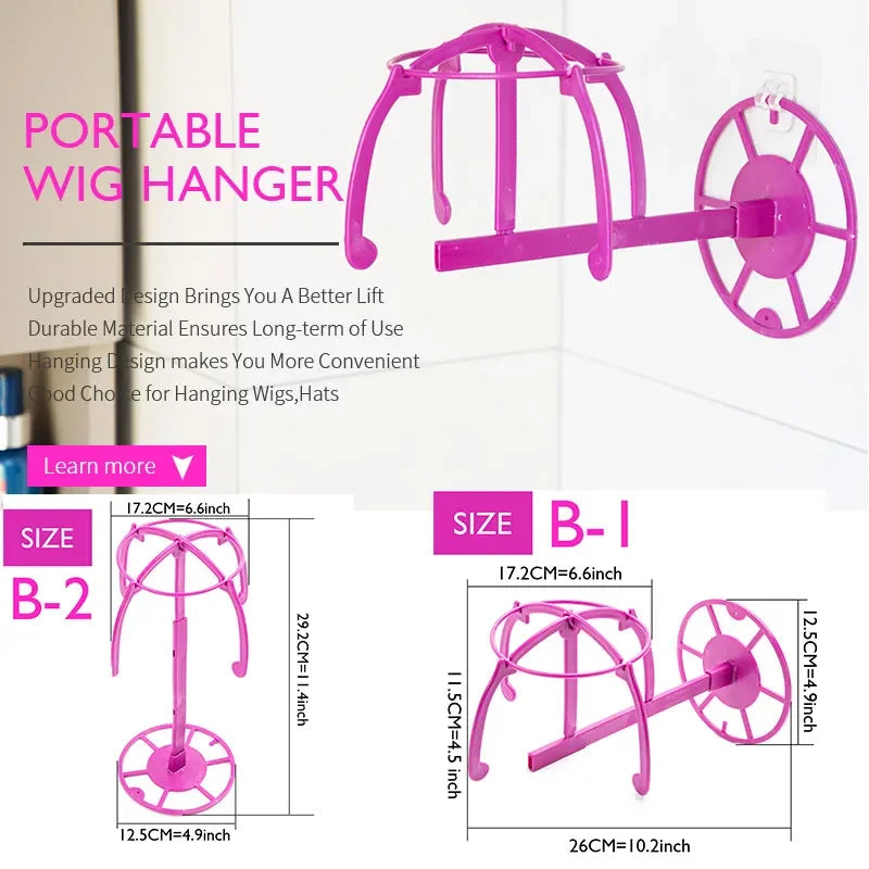 Wig Stands For Multiple Wigs Hanger Display Rack Wig Holder For Styling Plastic Storage Organizer For Wig Rack Stand