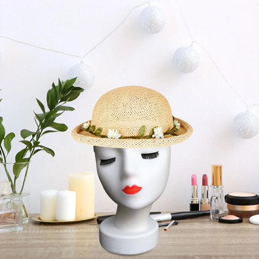 Wig Head Mannequin with Makeup Wigs Display Stand for Wigs Making Hats Hairpieces Hats Jewelry Necklace Glasses Display